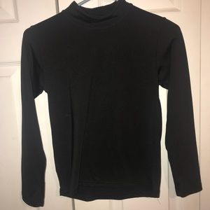 Girls black thermal shirt